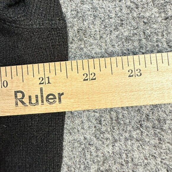 What Warren Men's Sweater M Black 1/4 Zip 100% Cashmere Raglan Sleeves - Picture 5 of 7